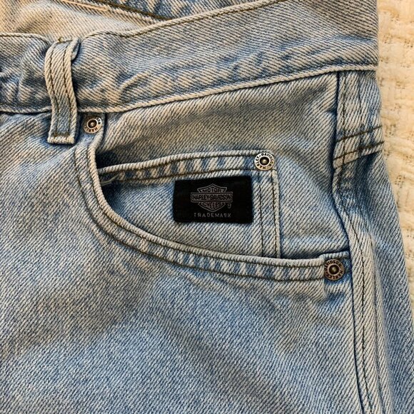 Harley Davidson Mens Motorcycles Straight Leg Light Vintage Jeans - Picture 3 of 8